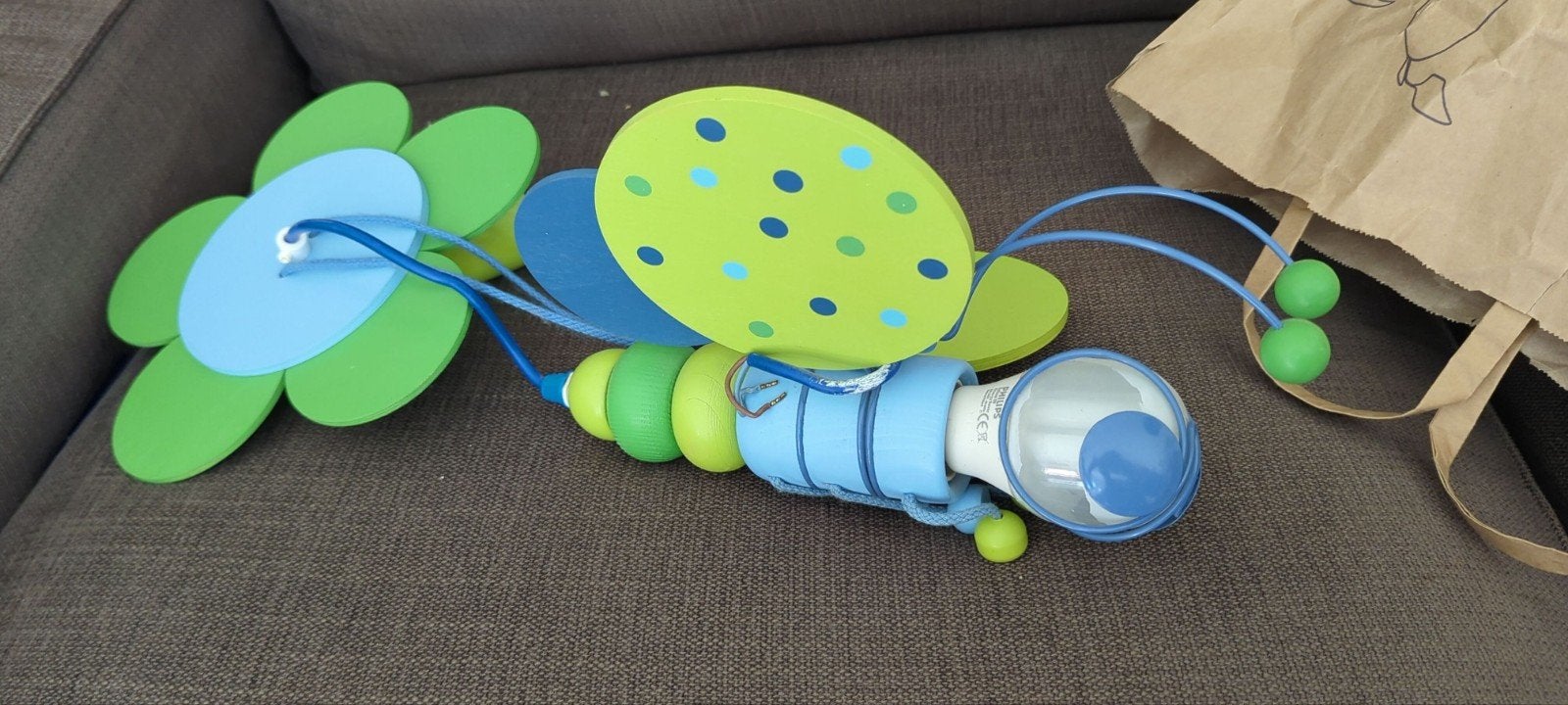 plafondlamp voor kinderkamer, Huis en Inrichting, Ophalen, Blauw, Plafondlamp