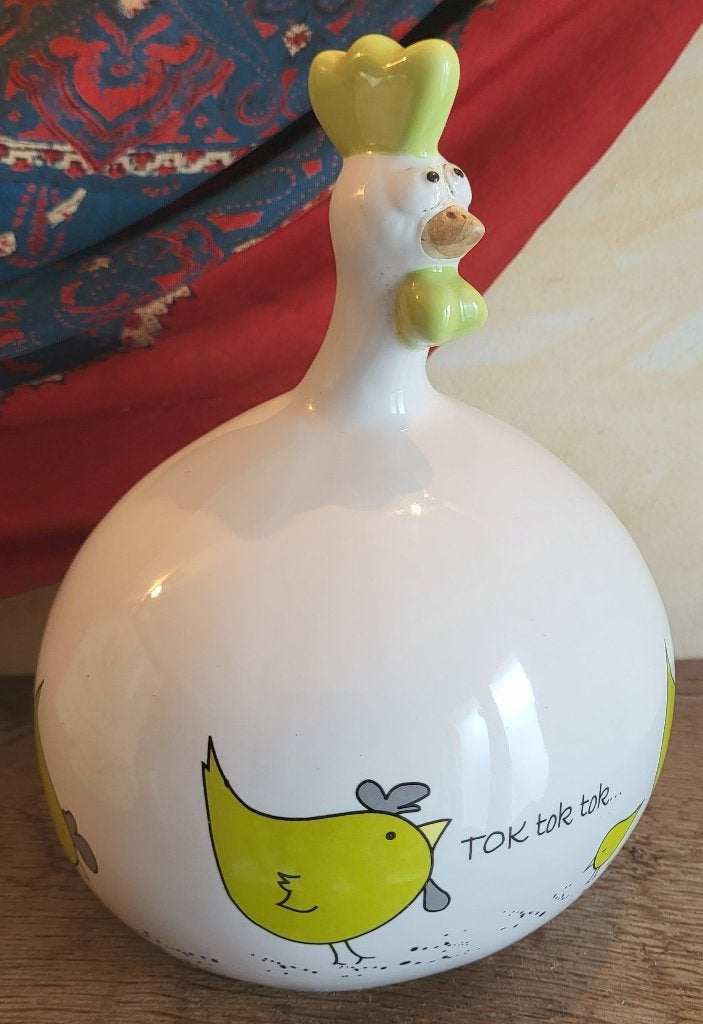J-LINE Poule Tok Tok en porcelaine *** Comme Neuf ***, Enlèvement ou Envoi