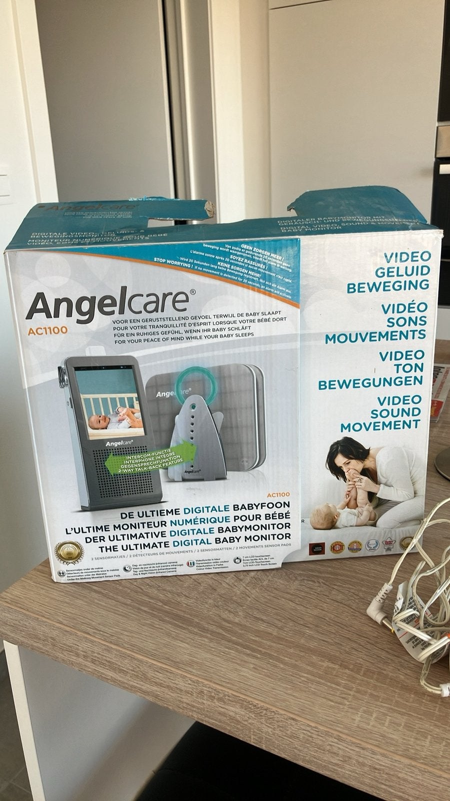 Angelcare AC1100 Video-babyfoon, bewegingsmelder, geluid, Ophalen, Zo goed als nieuw, Camera