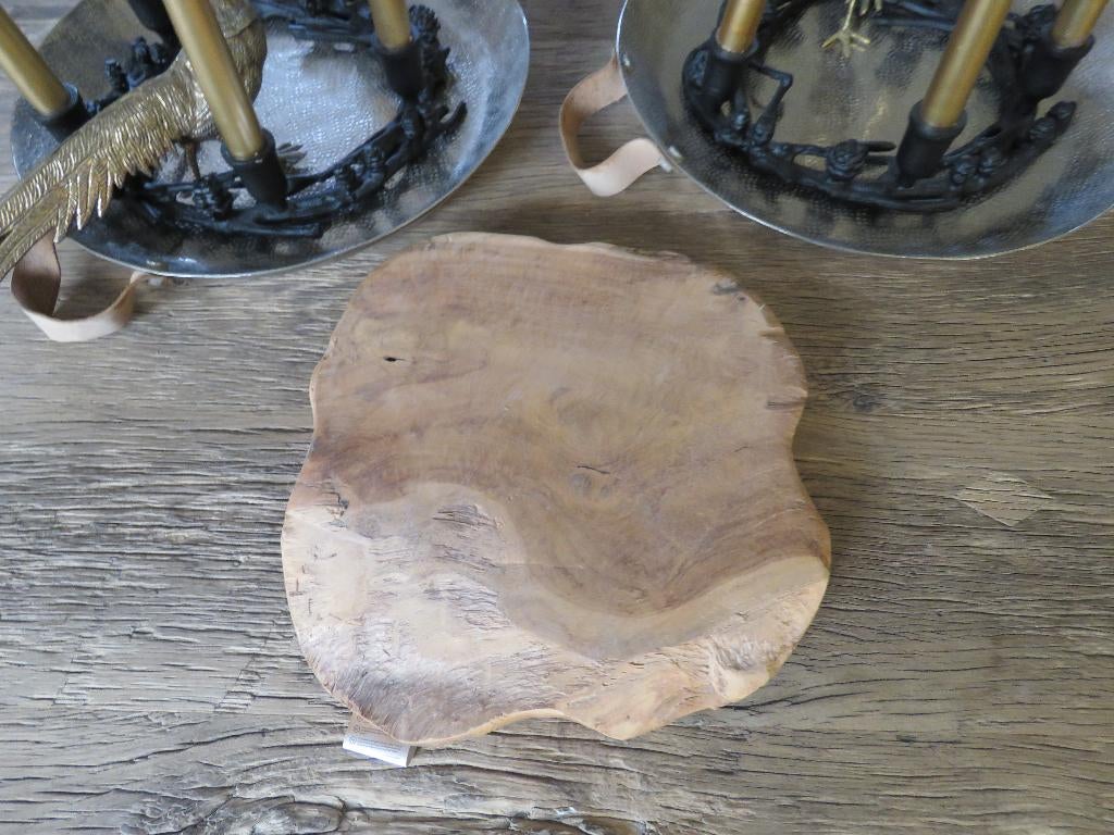 Bord schijf oud teakhout, Antiek en Kunst, Ophalen of Verzenden