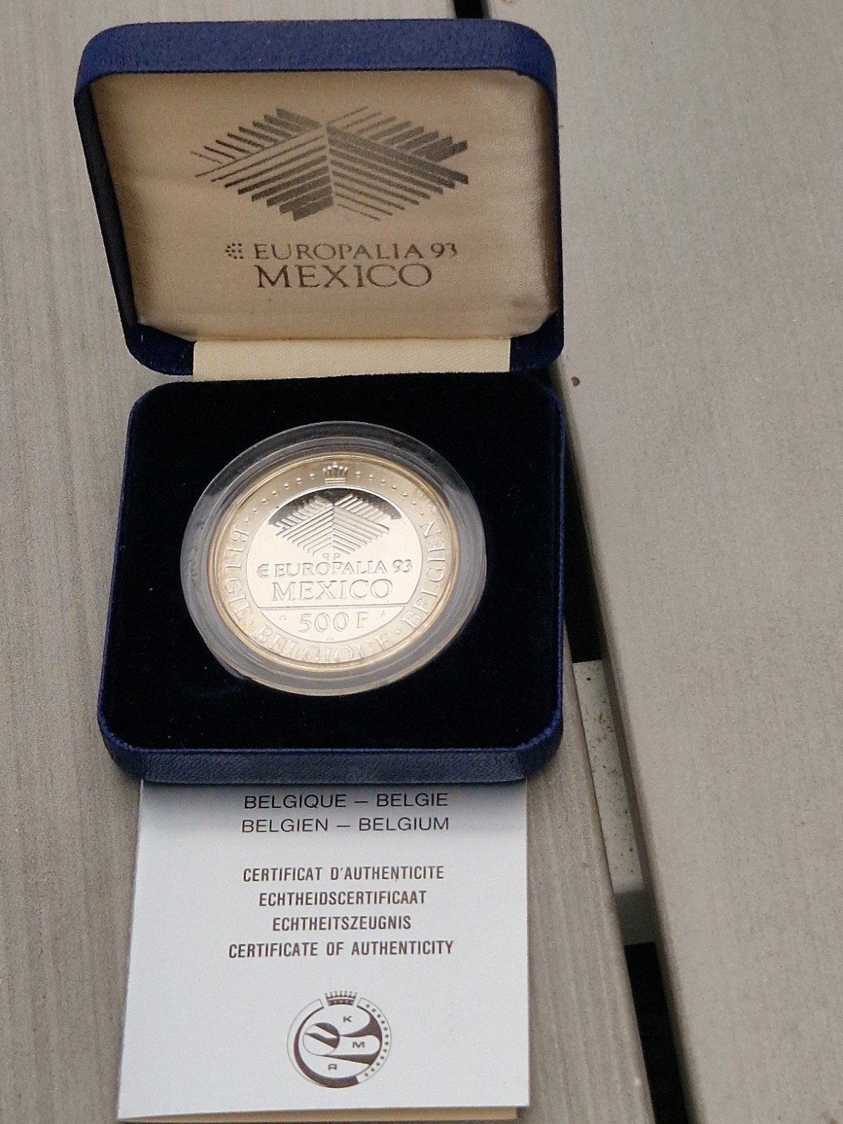 Belgische 500 Frank 1993 Europalia Mexico – Zilver 925, Ophalen of Verzenden, Zilver, Setje, Zilver