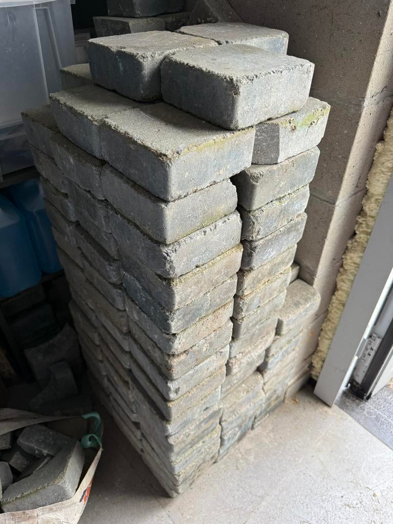 Klinkers Marlux stonehedge oceanis 15x15x6, Tuin en Terras, Tegels en Klinkers, Ophalen, Gebruikt, Beton