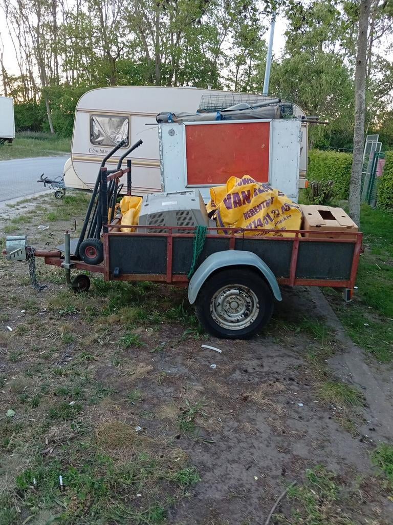 Aanhangwagen enkel as, Auto diversen, Aanhangers en Bagagewagens, Ophalen, Gebruikt