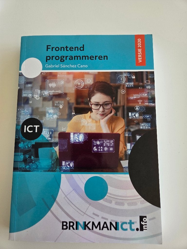Studieboek : Frontend programmeren, Boeken, Ophalen, Gabriel Sanchez Cano, Hoger Onderwijs, Zo goed als nieuw