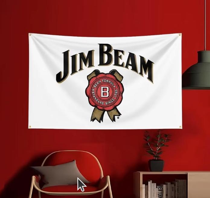 Grote vlaggen Jim Beam (150x90cm), Ophalen of Verzenden, Nieuw