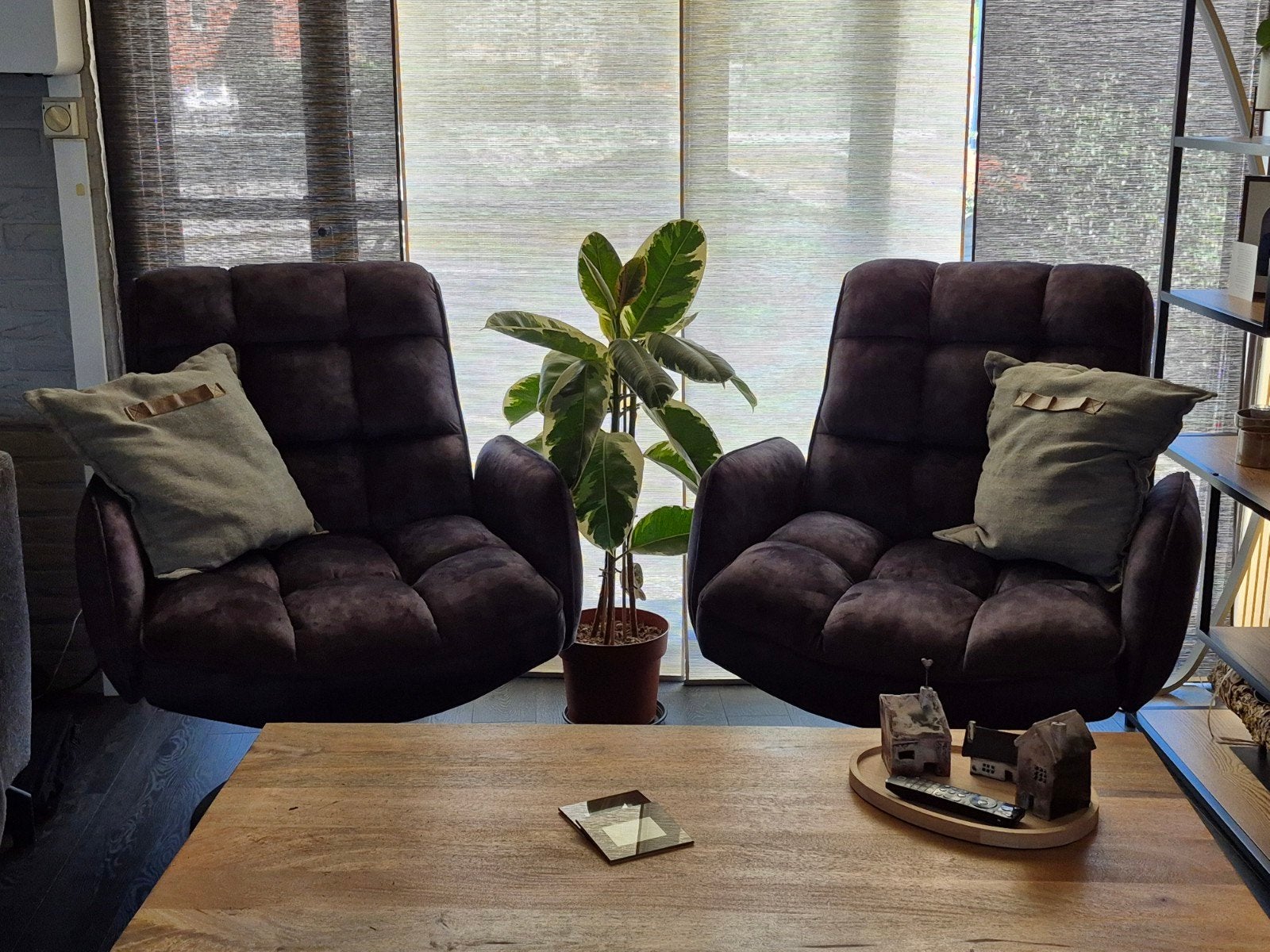 2 Tower Living Draaifauteuil Tropea donkergrijs, Huis en Inrichting, Ophalen, Nieuw