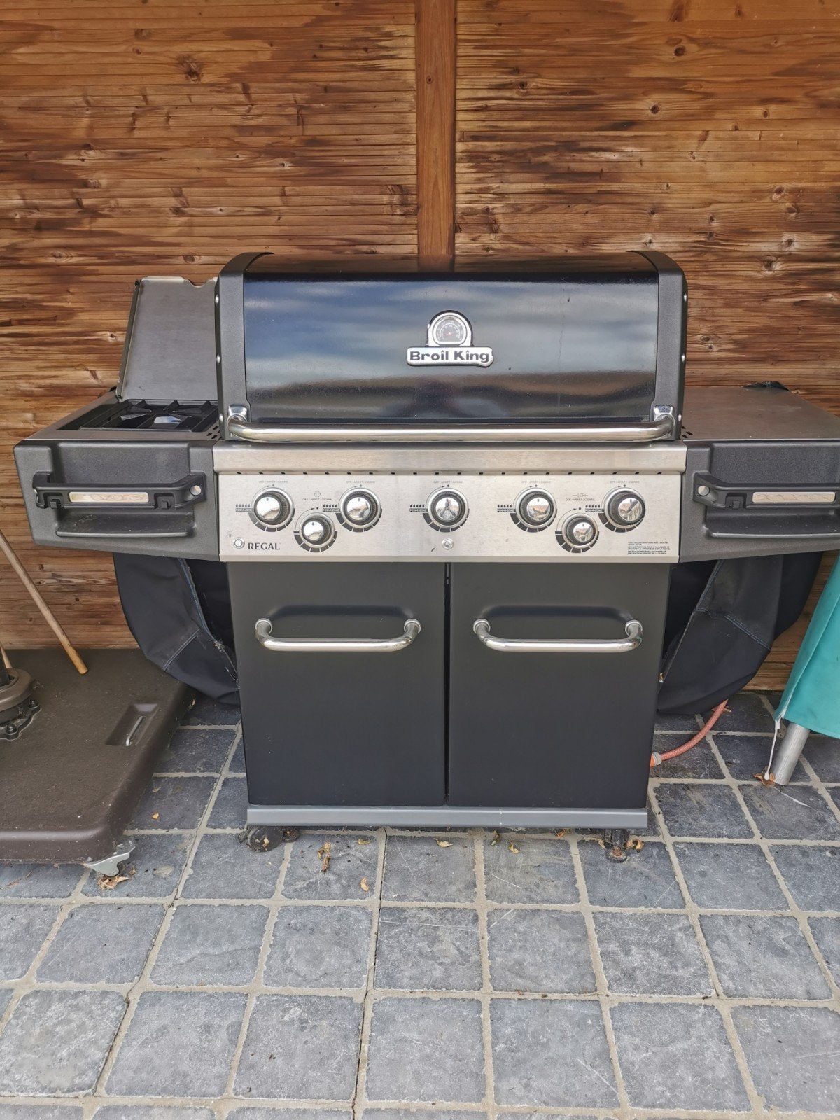 Gas bbq  zwart met inox, Ophalen