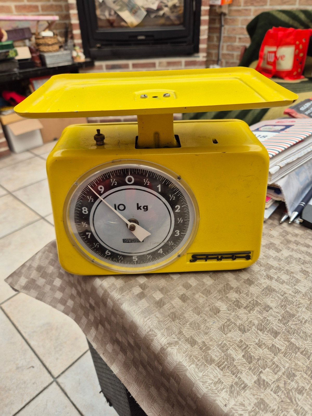 Vintage metalen Stube duitse merk keuken weegschaal, Elektronische apparatuur, Ophalen of Verzenden