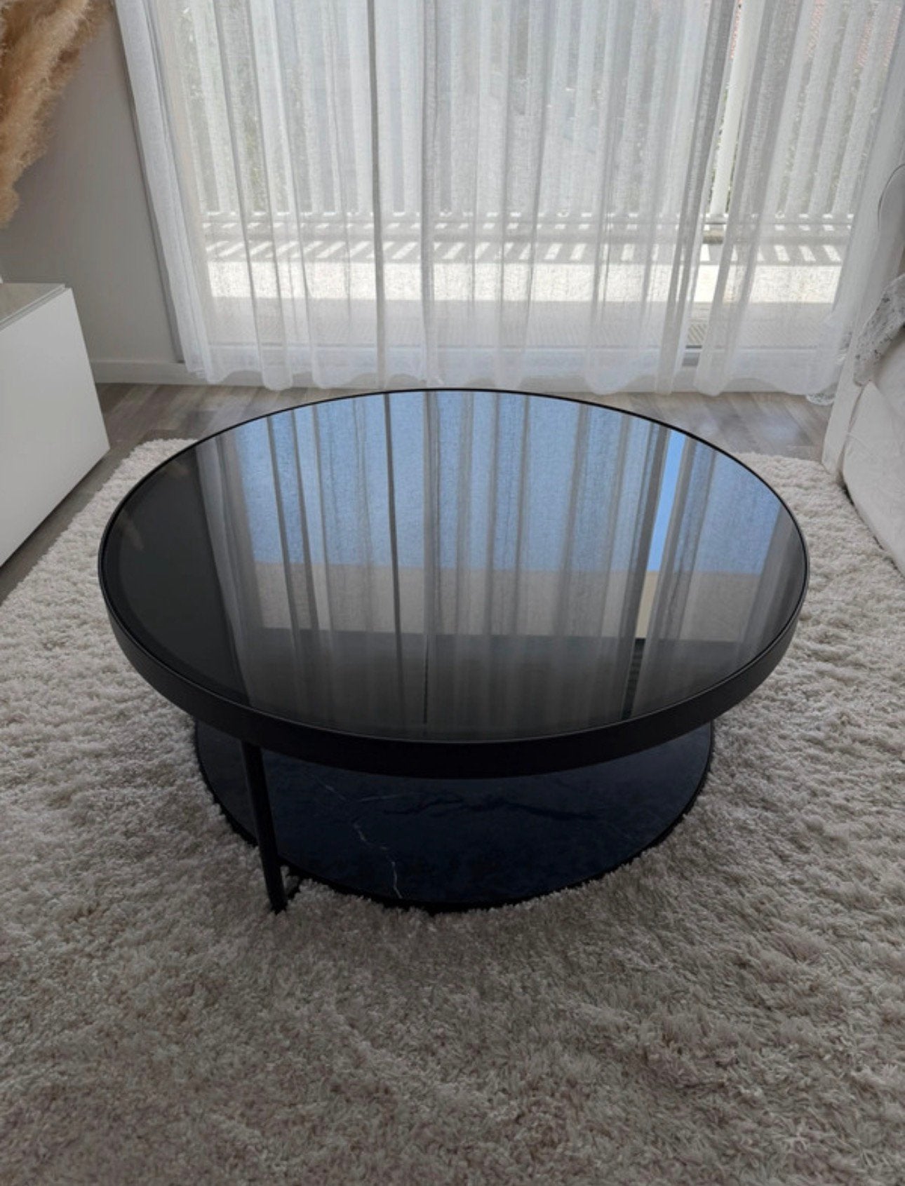 IKEA FRÖTORP zwarte salontafel - marmerlook, Ophalen, Zo goed als nieuw
