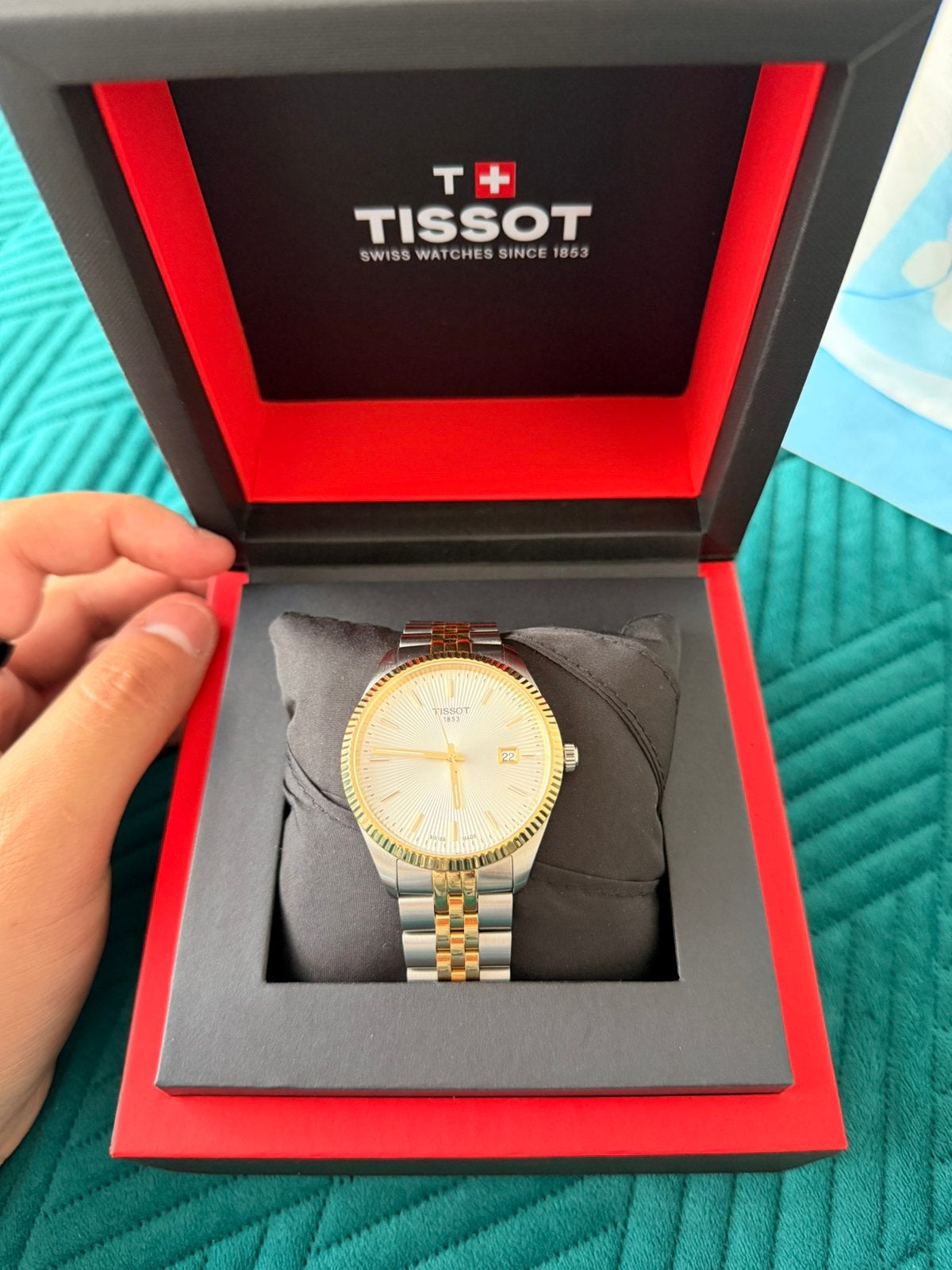 Tissot Ballade 40mm bicolor quartz, Ophalen of Verzenden, Zo goed als nieuw