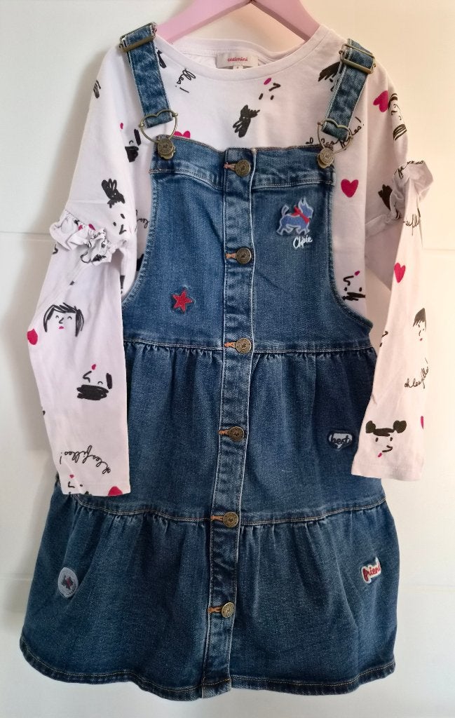 MAGNIFIQUE robe jean CHIPIE 10 ans & T-shirt CATIMINI 8 ans, Enfants & Bébés, Chipie & Catimini, Ensemble, Comme neuf, Enlèvement