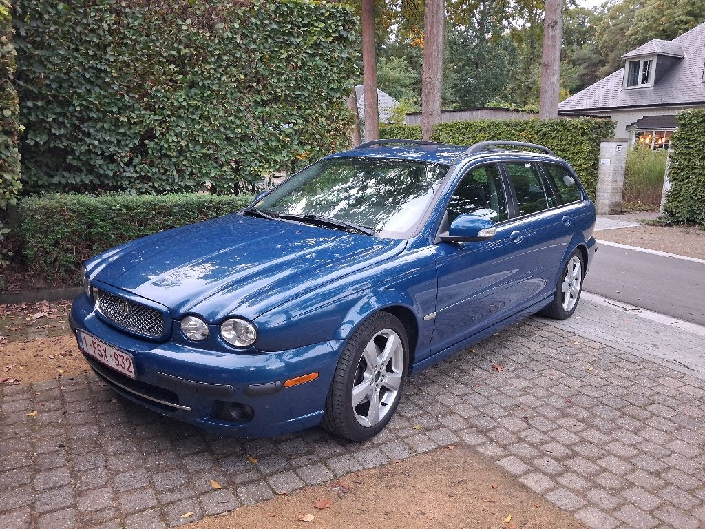 Jaguar X type break, Auto's, 1610 kg, Zwart, Blauw, Leder