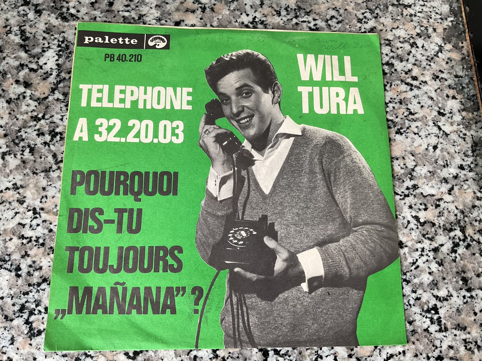 Will Tura - Telephone A 32.20.03 ( Frans gezongen ), Ophalen of Verzenden, Gebruikt