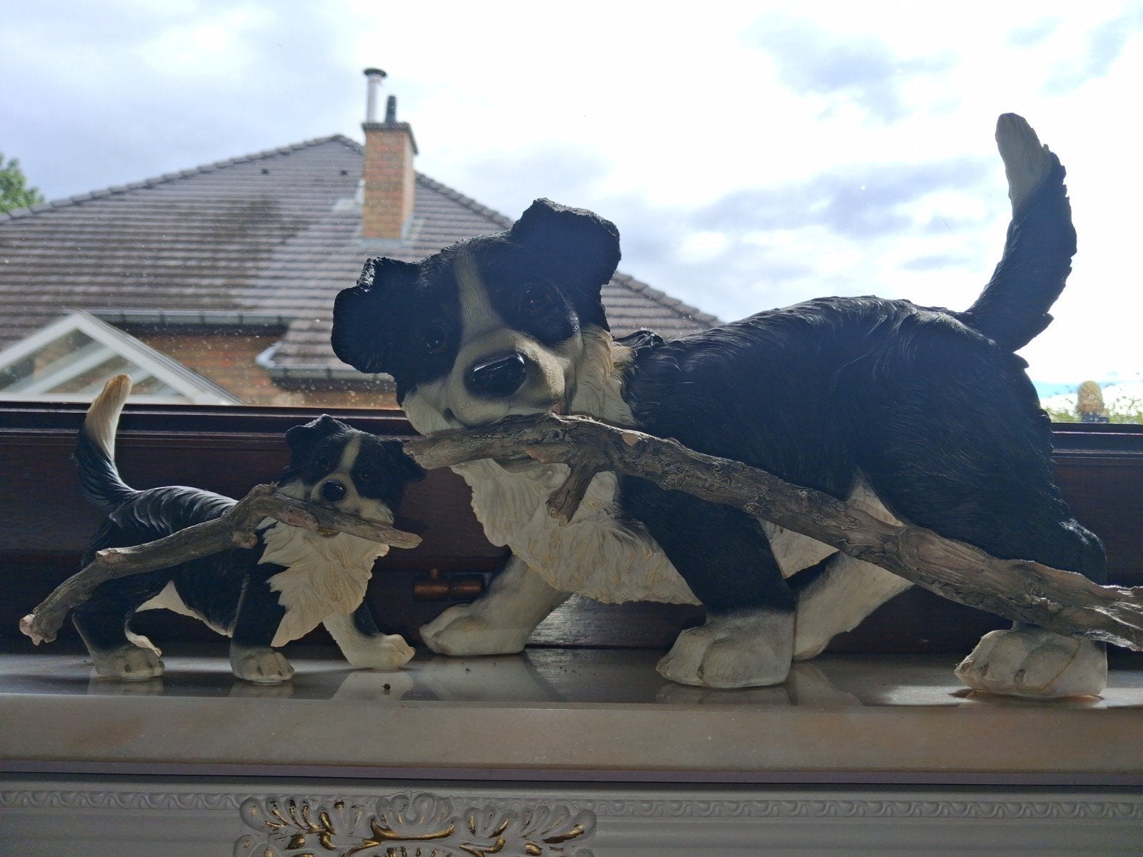 Border collie beeldjes, Ophalen