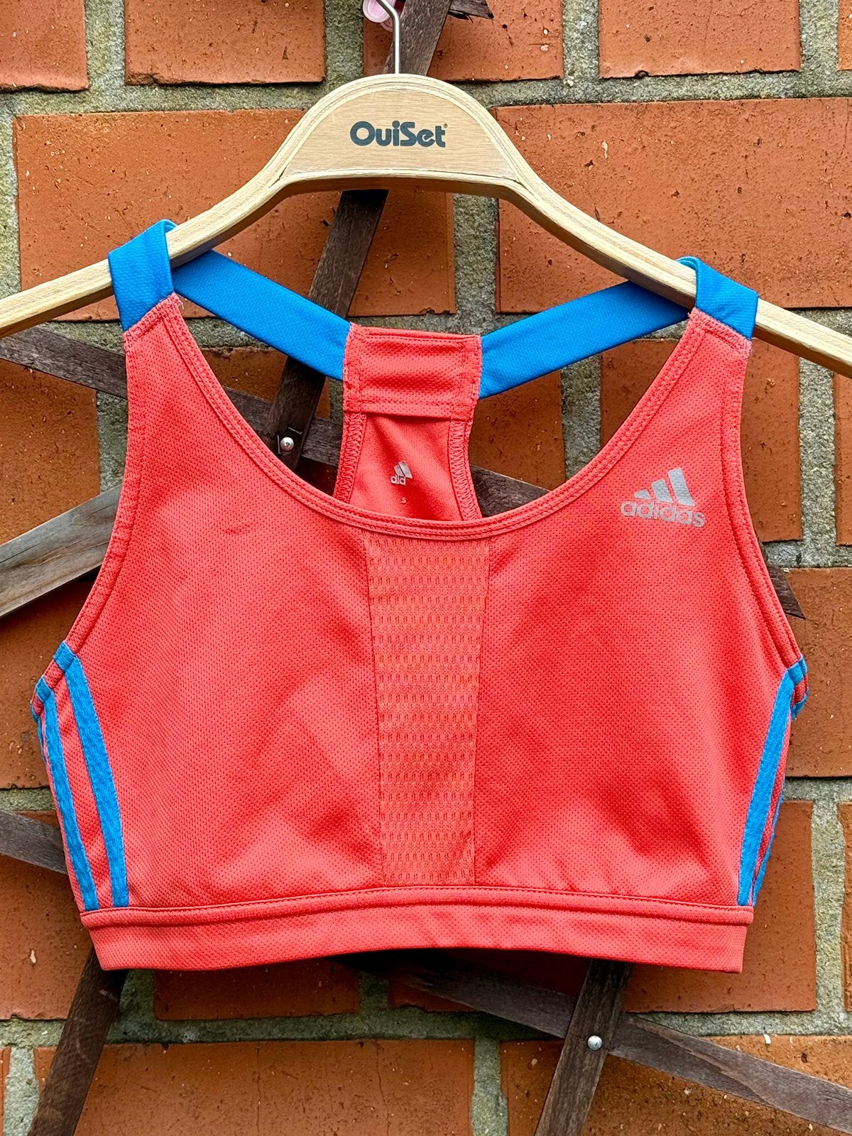 Adidas sportbeha / crop top – Maat S, Blauw, Overige typen, Ophalen of Verzenden, Zo goed als nieuw