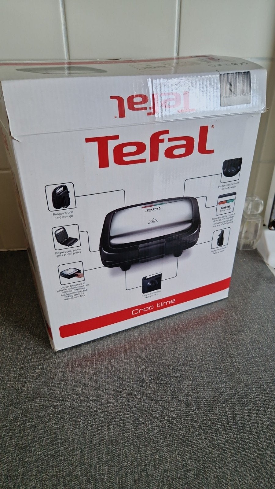 Tefal Croc Time Panini Grill - Nieuw in doos, Elektronische apparatuur, Ophalen