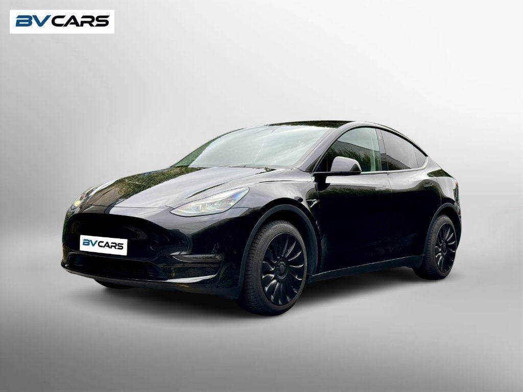 Tesla Model Y Dual Motor Long Range AHK/SOH 93%/Solid Black, Auto's, Zwart, Leder, 5 zetels, SUV of Terreinwagen
