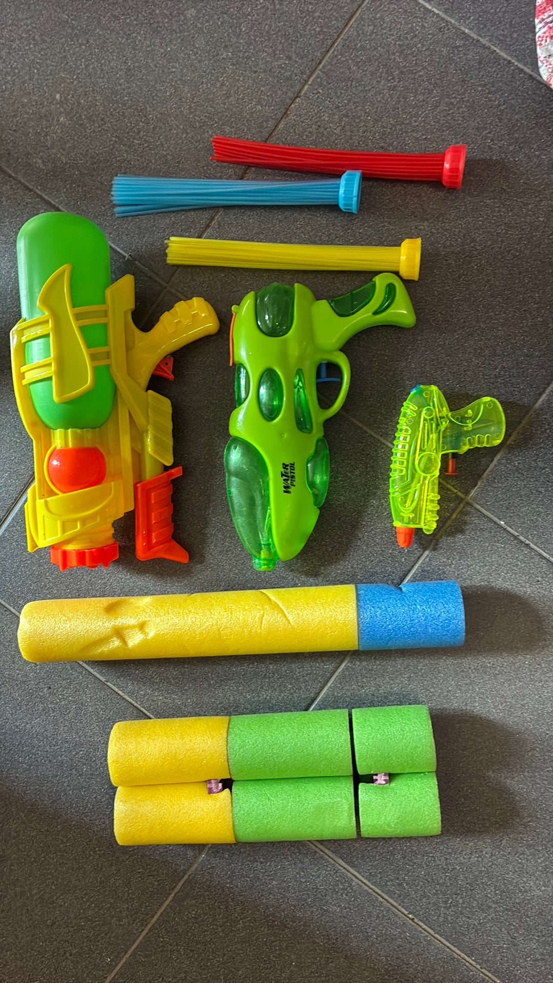 Waterpistolen, Ophalen, Gebruikt