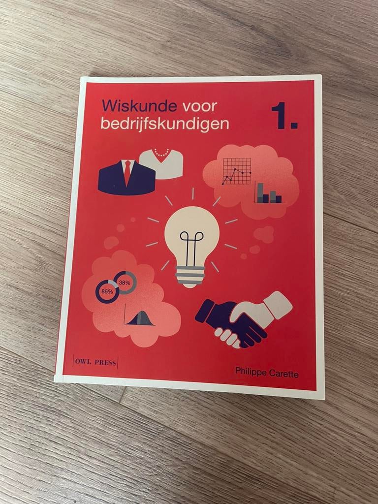 Wiskunde voor bedrijfskundigen 1, Boeken, Ophalen, Zo goed als nieuw, Overige niveaus, Wiskunde A