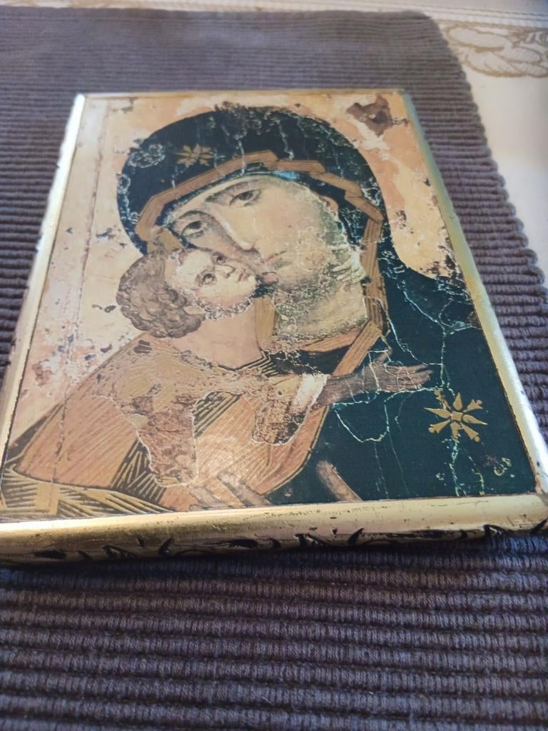 Icoon van onze lieve vrouw, Antiek en Kunst, Antiek | Religieuze voorwerpen, Ophalen of Verzenden
