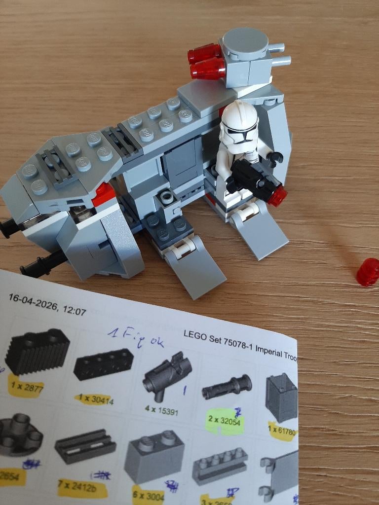Lego Star Wars set 75078 Imperial Troop Transport, Star Wars, Lego, Compleet, Ophalen of Verzenden