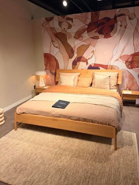 Ethnicraft bed Mathilda SHOWROOMMODEL, Huis en Inrichting, Slaapkamer | Bedden, Zo goed als nieuw, Tweepersoons, 180 cm, 200 cm