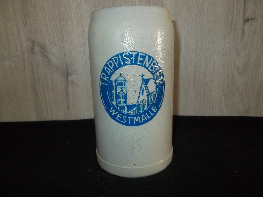 WESTMALLE Trappistenbier - grijze stenen bierpot 1Liter - 5, Ophalen, Gebruikt, Pul(len), Overige merken