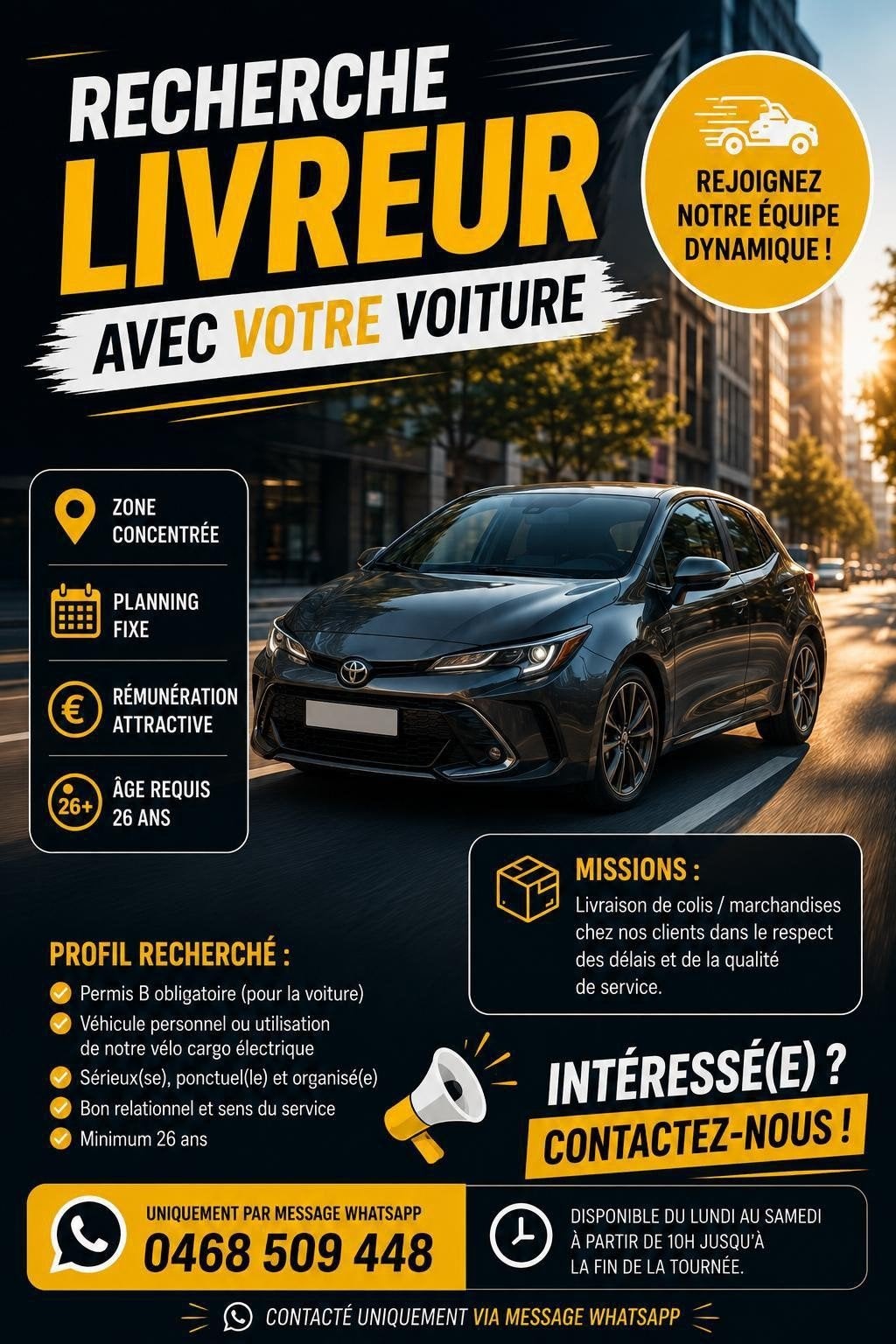 Chauffeur / Livreur voiture