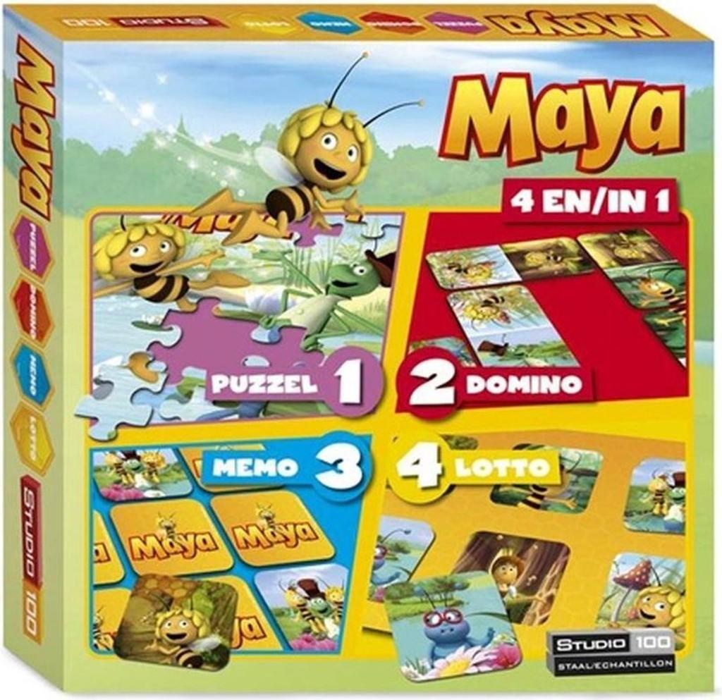 4 in 1 speeldoos Maya De Bij, Ophalen, Gebruikt, Puzzelen