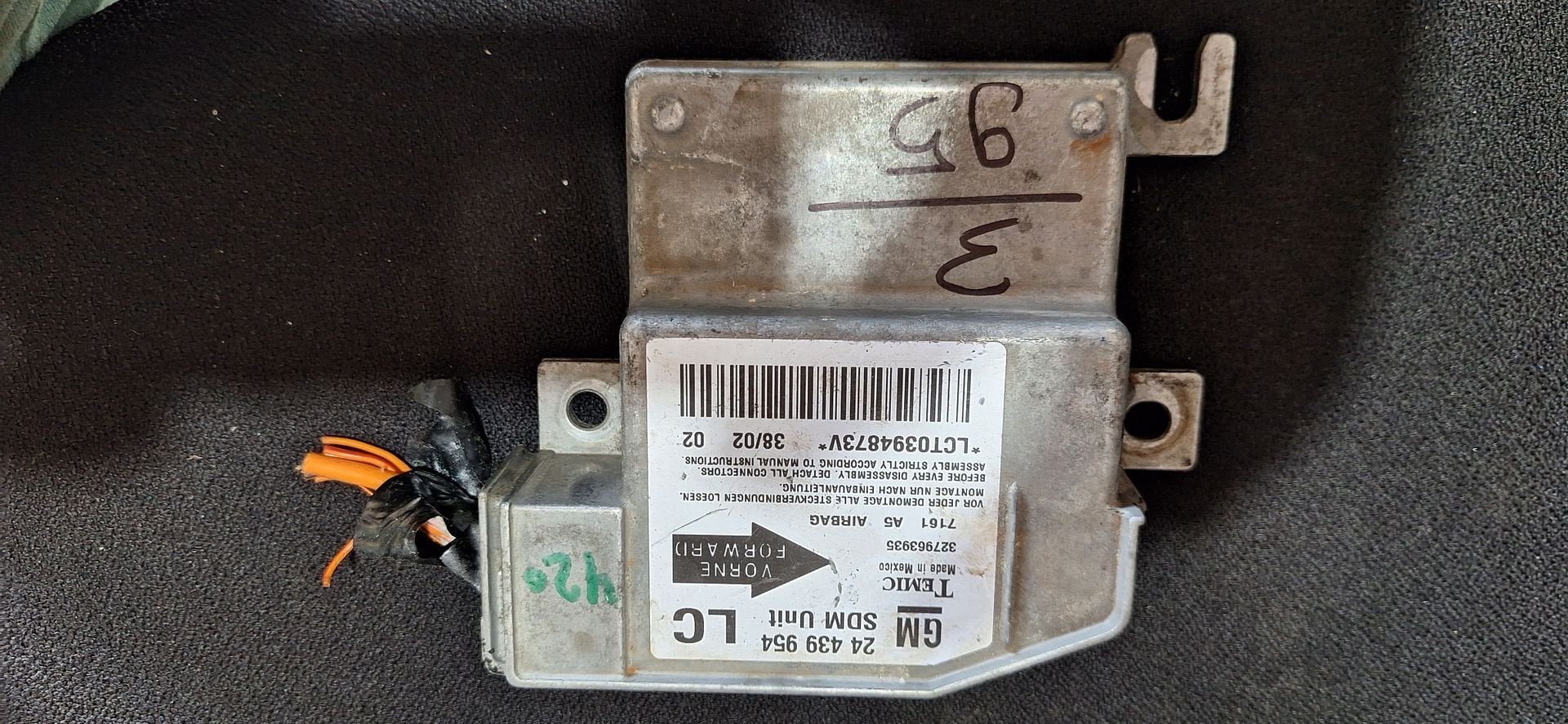 Originele Airbag Stuurmodule Computer Opel Corsa C Meriva A, Autos : Pièces & Accessoires, -, Opel, Utilisé, -