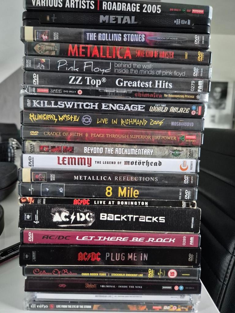 Muziek DVD’s te koop – Rock / Metal Collectie met AC/DC,, Ophalen