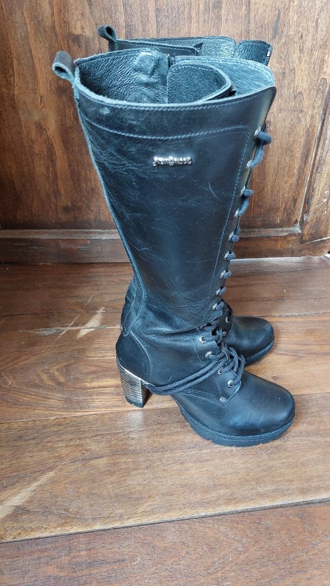 Bottes en cuir New Rock pour femme, Enlèvement