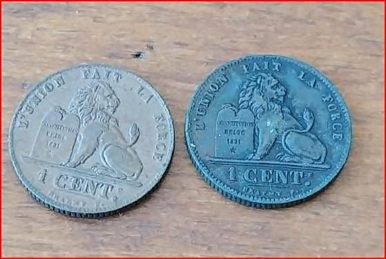 België 1 Cents Muntjes, Enlèvement ou Envoi, Autre, Monnaie en vrac