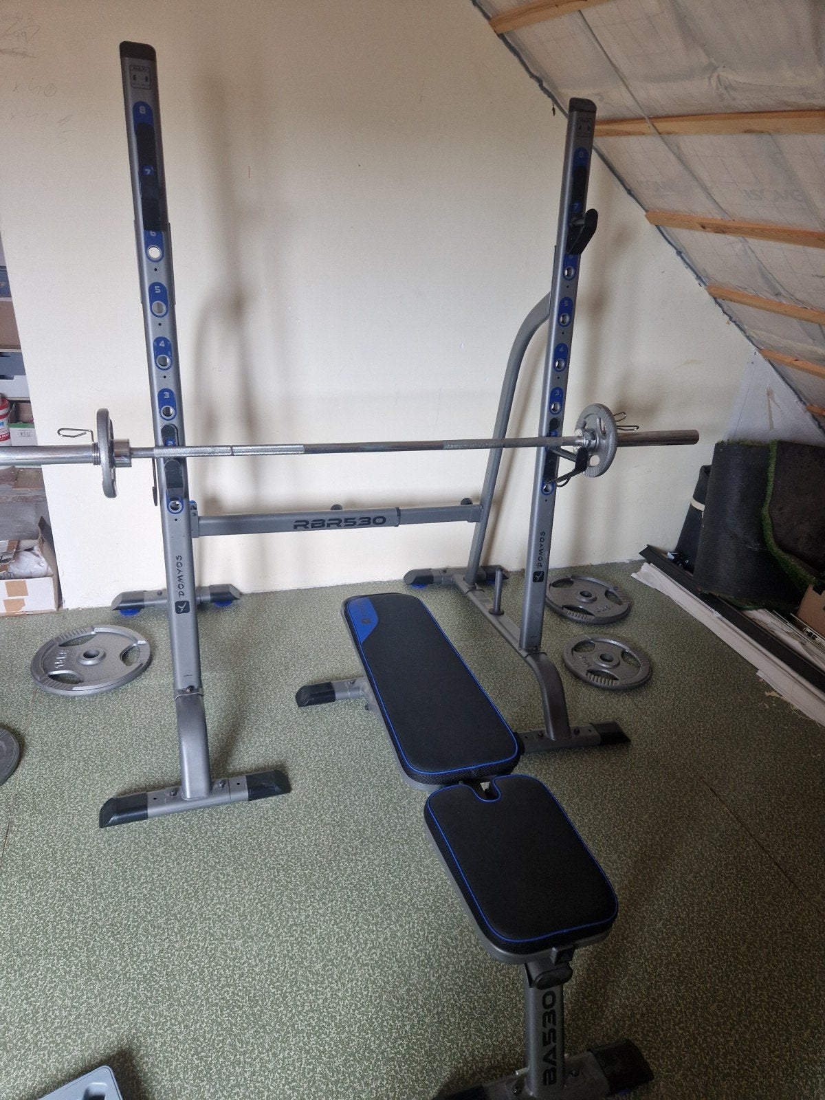 bench met gewichten ge koop, Sport en Fitness, Fitnessmaterialen, Ophalen of Verzenden