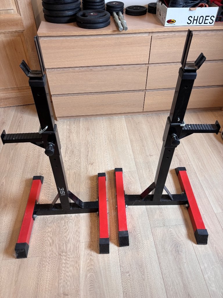 Barres de squat, fitness racks, Sports & Fitness, Équipement de fitness, Enlèvement, Comme neuf, Jambes, Barre de push-up