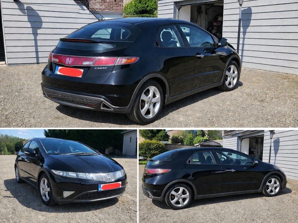 Honda civic fn1 2008, Auto's, Zwart, Handgeschakeld, 5 deurs, Particulier