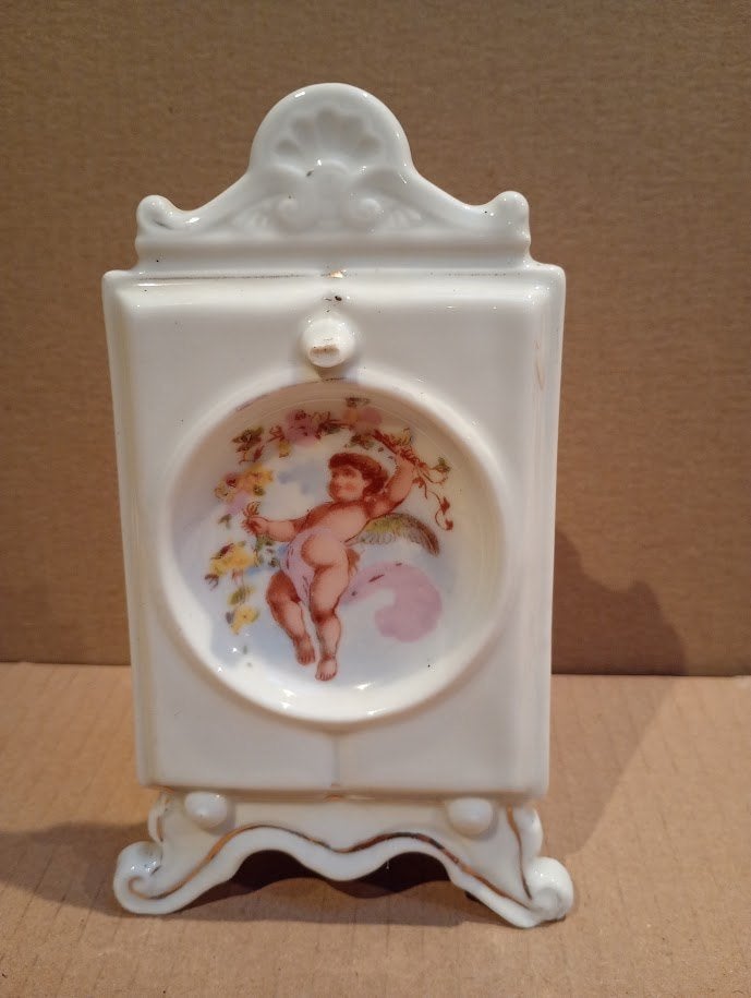 Porte-montre de poche en porcelaine antique, Autres marques, Enlèvement ou Envoi, Inconnu, Autres matériaux