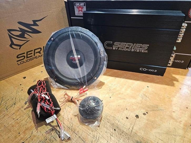 Audiosystem composet+versterker mega opruiming / aktie