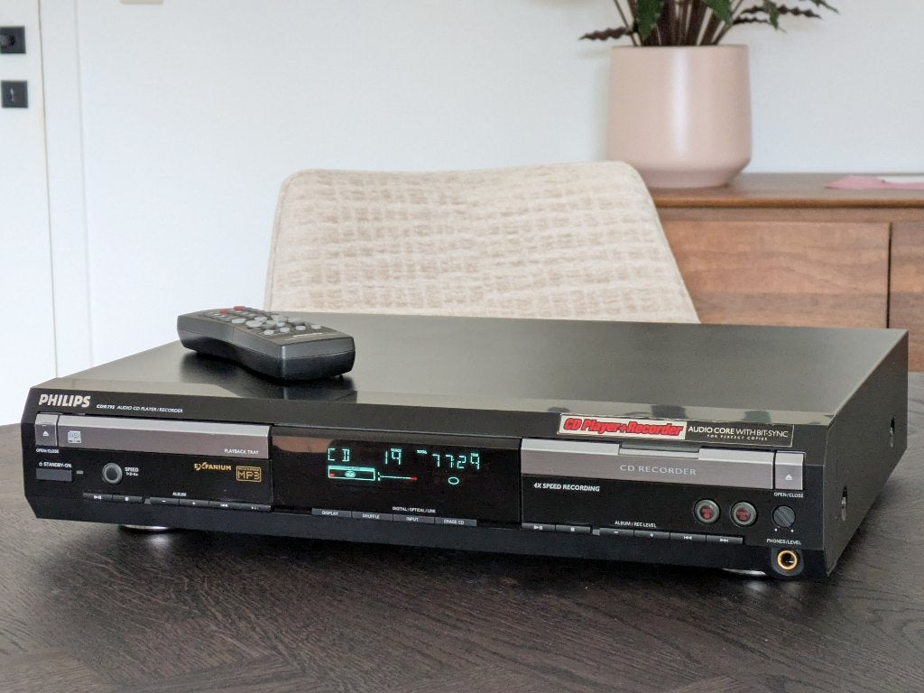 Philips CDR 795, cd-speler/recorder, remote + geserviced, Audio, Tv en Foto, Ophalen of Verzenden, Gebruikt, Philips