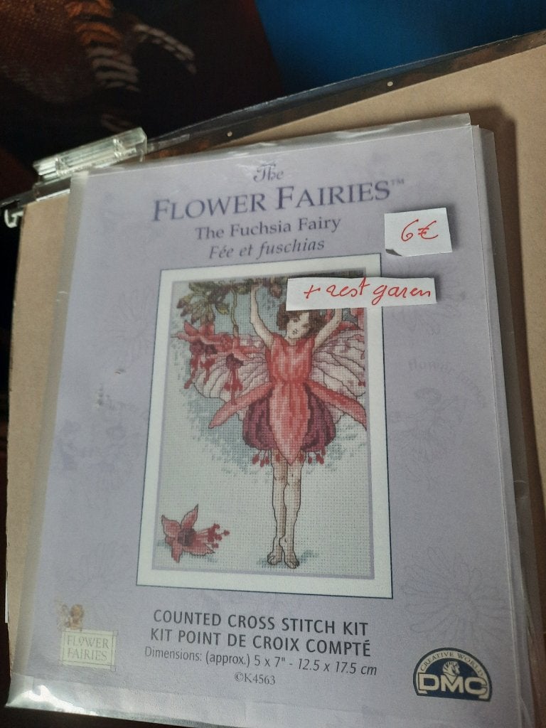 Motif DMC original + fils résiduels The Flower Fairies, Enlèvement ou Envoi, Utilisé, Broderies à la main, Patron