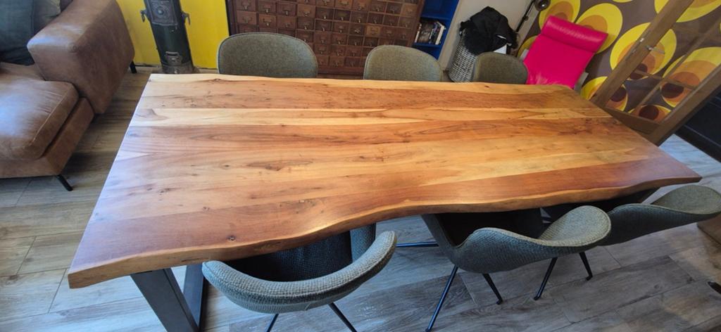 Boomstamtafel XXL!, Huis en Inrichting, Tafels | Eettafels, Ophalen
