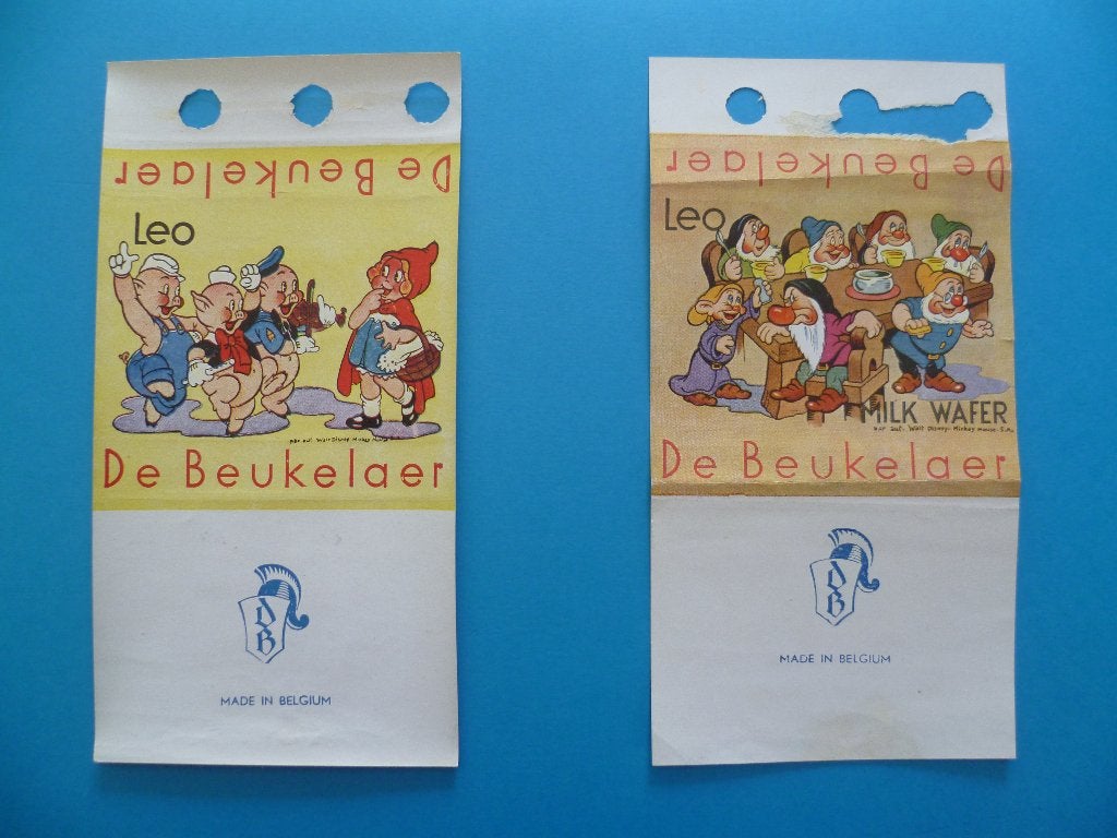 Chocolat chocolade De Beukelaer emballage omslagen wikkels 2, Enlèvement ou Envoi, Utilisé