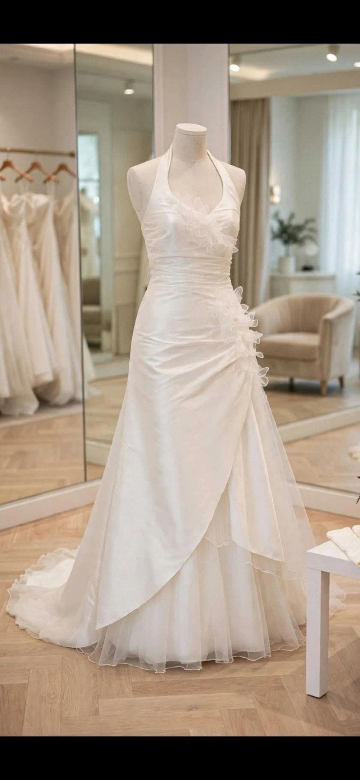 Linea Raffaelli trouwjurk — Ivoor — T. 36 150€, Kleding | Dames, Trouwkleding en Trouwaccessoires, Ophalen, Zo goed als nieuw