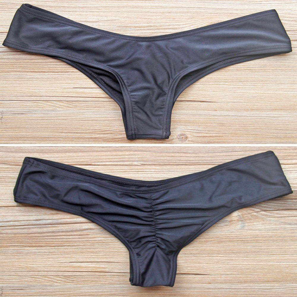 Scrunch cheeky bikini string zwart S 32 / 34, Ophalen of Verzenden, Zwart, Bikini
