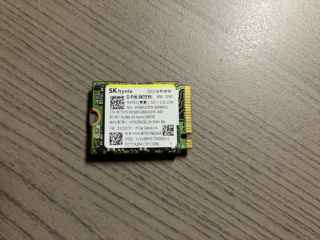 BC901 NVMe SK hynix 256GB, Intern, Gebruikt, SSD, Ophalen of Verzenden