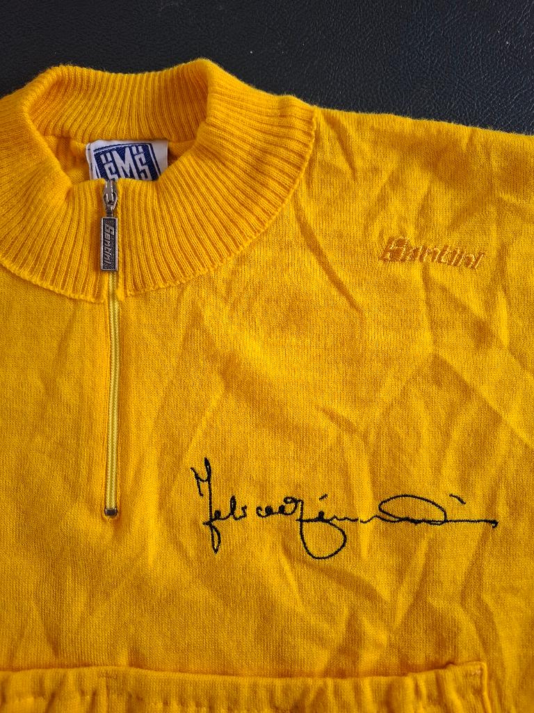 koerstruitje wielertrui Santini Gimondi retro Tour de France, XXL, Ophalen of Verzenden, Zo goed als nieuw, Santini