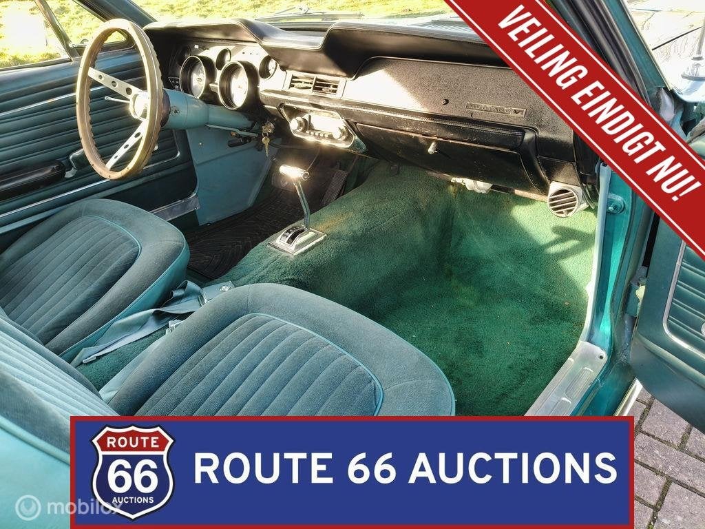 Ford Mustang Coupe | 1968 | Route 66 Auctions, Zwart, Bedrijf, Handgeschakeld, Overige carrosserie
