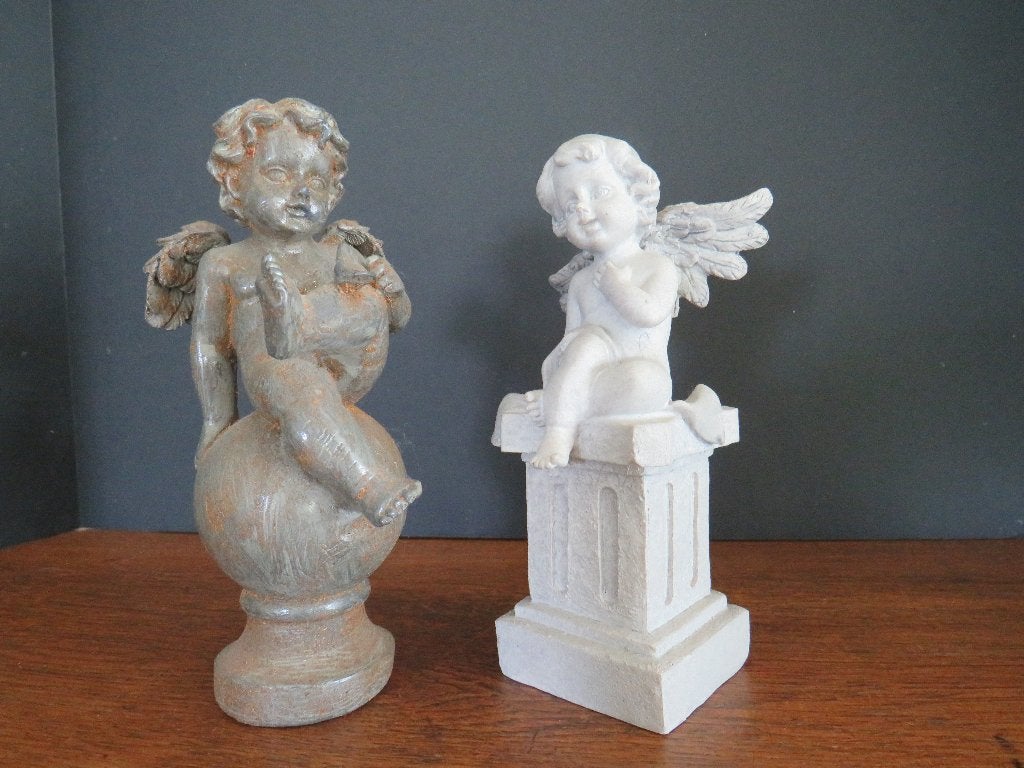 Ange décoratif assis, Collections, Statues & Figurines, Utilisé, Autres types, Enlèvement ou Envoi