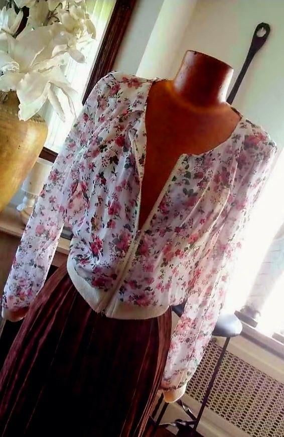 Jasje jas vestje Zara fleurig met bloemenprint nieuw, Maat 38/40 (M), Overige kleuren, Zara, Nieuw