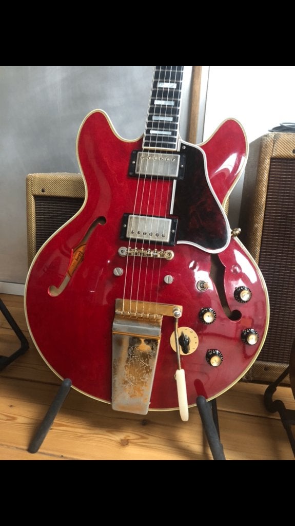 Gibson es355 1966 gitaar vintage, Muziek en Instrumenten, Snaarinstrumenten | Gitaren | Elektrisch, Ophalen, Gebruikt, Gibson